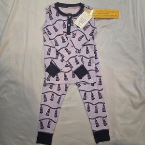 The Beaufort‎ Bonnet Company Purple and Black Kids Pajama Set